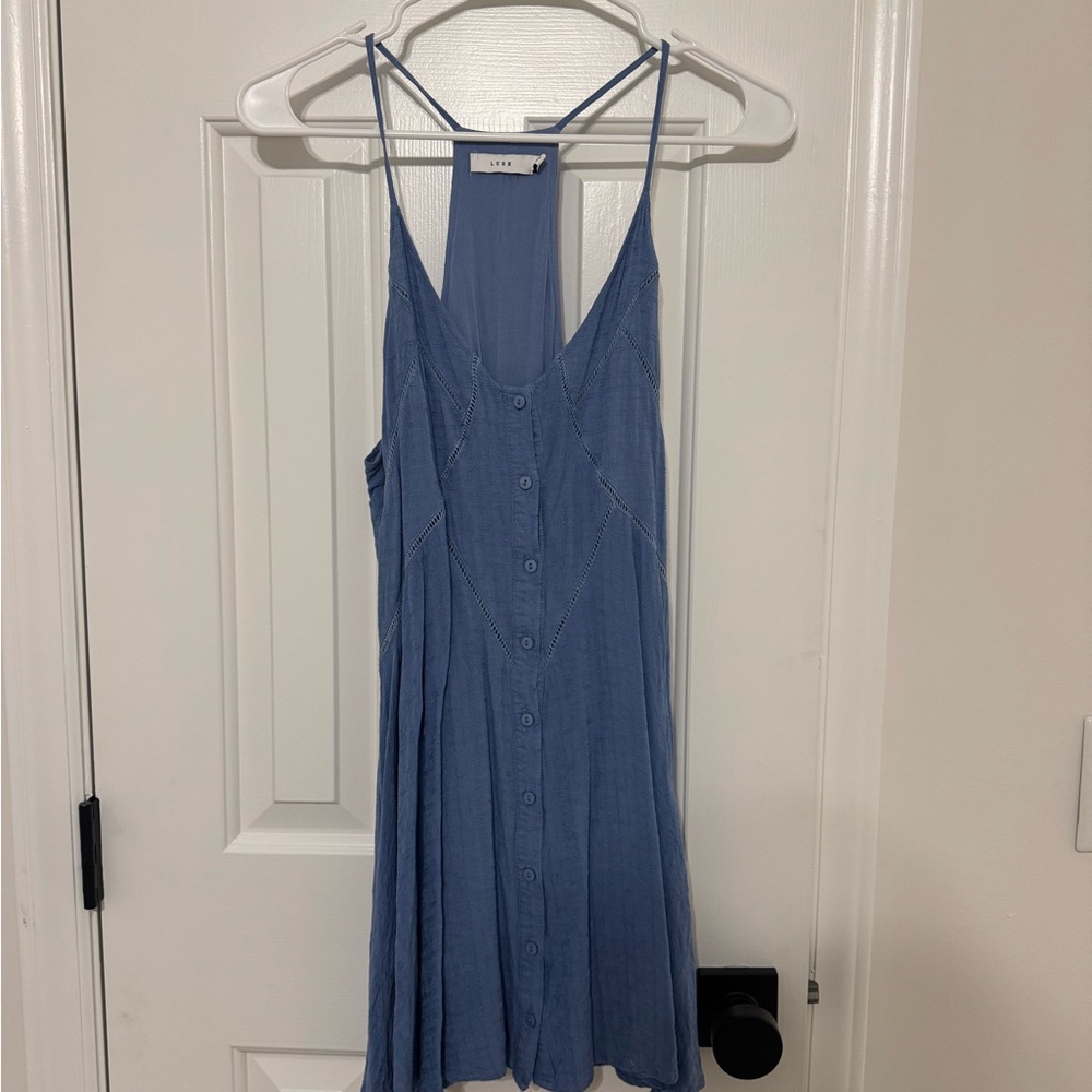Blue Button-Down Dress
